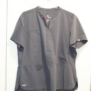 Womens Greys Anatomy Scrubs Top Grey XL